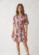 Cara Drawstring Print Dress image