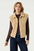 Rosalia Faux Fur Gilet Beige image