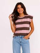 Faye Tee Brown Stripe image