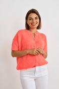 Florence Short Sleeve Cardi Coral
