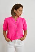 Florence Short Sleeve Cardi Neon Pink