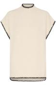 Berta Trimed Poncho Oatmeal