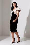 Raphelite Bow Dress Black/Gold image