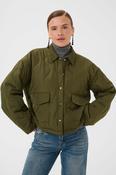 Ajla Padded Short Jacket Olive Green image