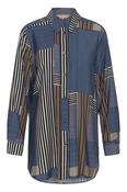 Leila Greece Shirt Blue/Brown image