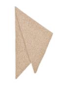 Knitted Triangle Scarf Beige image