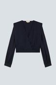 Lhassa Wrap Blouse Navy