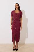 Harriet Sparkle Tweed Dress Oxblood