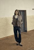 Solay Checked Jacket Brown