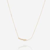 Joanne Pearl/Diamante Necklace Gold image