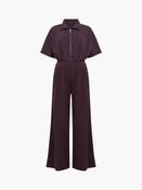 Wren Half Zip Jumpsuit Mocha Brown image