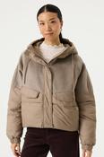 Astraea Mixed Fabric Jacket Taupe