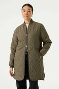 Damari Quilted Coat Olive Green