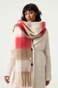 Tassle Check Scarf Soft Taupe image