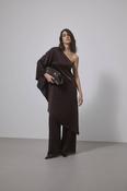 Estelle Asymmetric Dress Chocolate Plum image