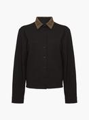 Veda Contrast Collar Shirt Black image