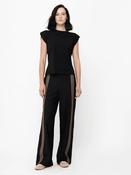 Veda Contrast Side Stripe Trouser Black image