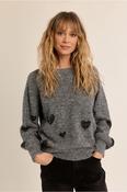 Lilly Heart Knit Grey image