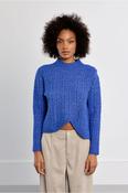 Harmony Cable Knit Polo Royal Blue image