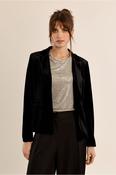 Hollis Velvet Blazer Black image