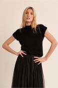 Farrah High Neck Top Black image