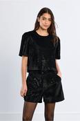 Heidi Sequin Shorts Black image