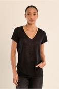 Harper V Neck Tee Black image