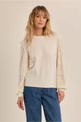 Siobhan Lace Sleeve Knit Cream image