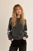 Grainne Floral Knit Dark Grey image