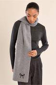 Hyacinth Sequin Bow Hat/Scarf Grey image