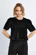 Heidi Sequin Top Black image
