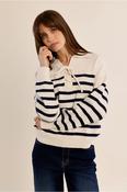 Isabelle Nautical Knit White/Navy image