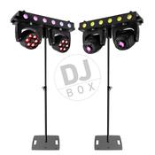 BeamZ Fuze Twin LED Spot &amp; Wash Lighting Package with Gravity LS331B Stands