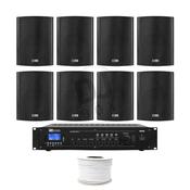 CAFÉ/RETAIL SPEAKER PACKAGE - 8X6.5" WALL SPEAKERS &amp; AMP image