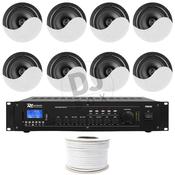 Café/Retail Speaker Package - 8 x 8" Ceiling Speakers &amp; Amp image