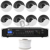 Café/Retail Speaker Package - 8x 5" Ceiling Speakers &amp; Amp