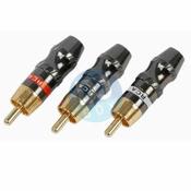 Gold Plated RCA Phono Plug, - White