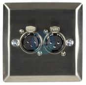 Twin XLR wall input plate (female)