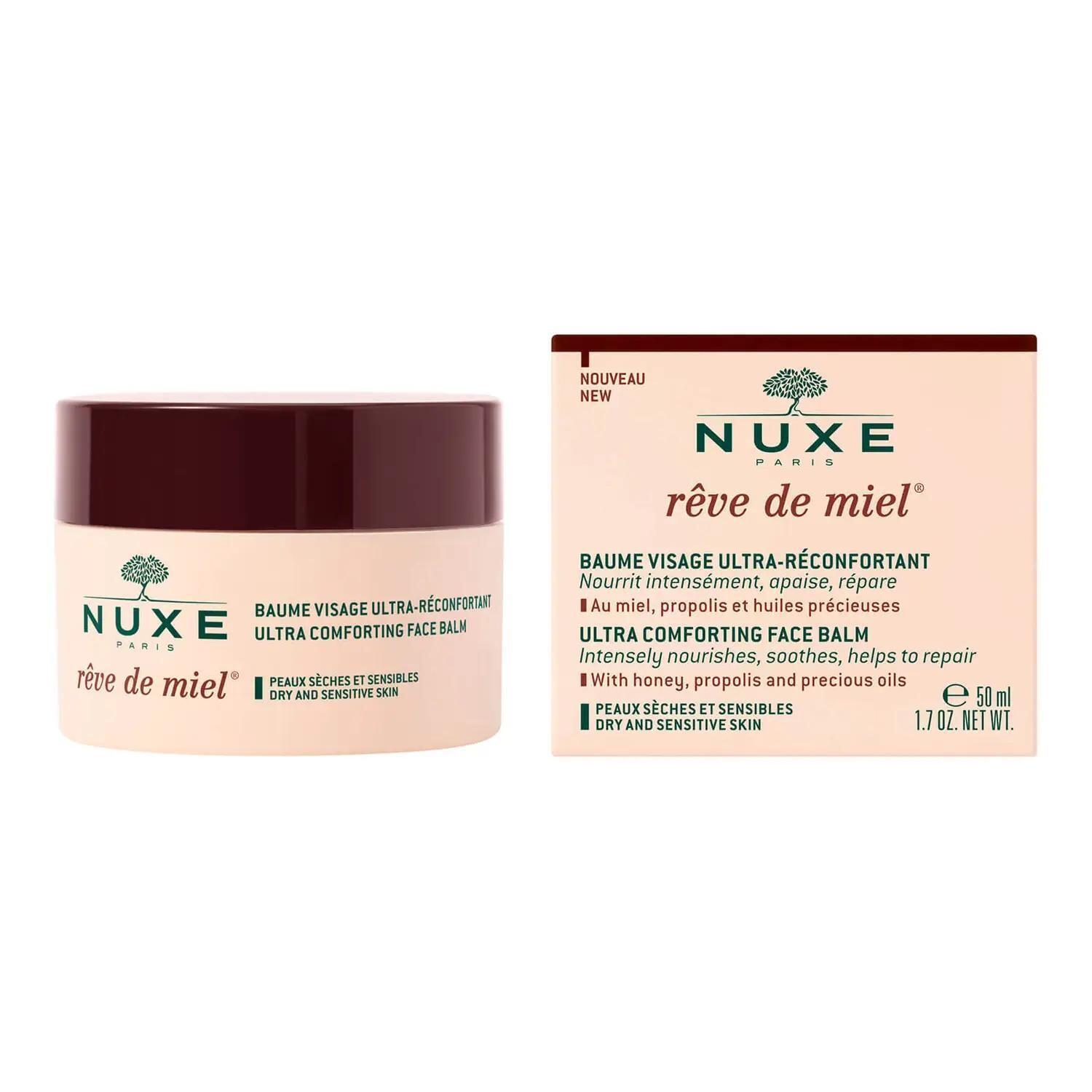 NUXE Rêve de Miel Ultra Comforting Face Balm 50ml for Dry and Sensitive Skin
