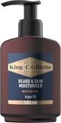 King C. Gillette Face and Stubble Moisturiser for Men with Vitamin B Complex and Argan Oil 100ml