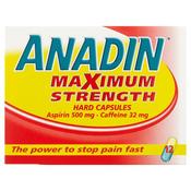 Anadin Maximum Strength 12 Capsules image