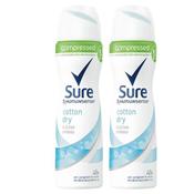 Sure Double Pack Invisible Pure Cotton Dry 2 For 4euro