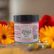 Hibiscus &amp; Rose Face Mask Powder — 40g
