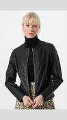 2-A1126 Byacom Faux Leather Jacket Black