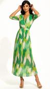 A2972 Polly Green Print Pleat Dress image