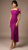 A3077 Olina Magenta Bardot Dress image