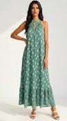 A3080 Lavinia Sage Dotty Halter Dress image