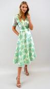 2-A2432 Meredi Mint Brocade Flare Dress