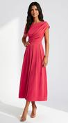 A3078 Niamh Coral Asymmetrical Dress