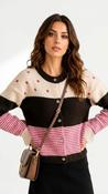A3221 Vivien Brown Multi Knit Cardi